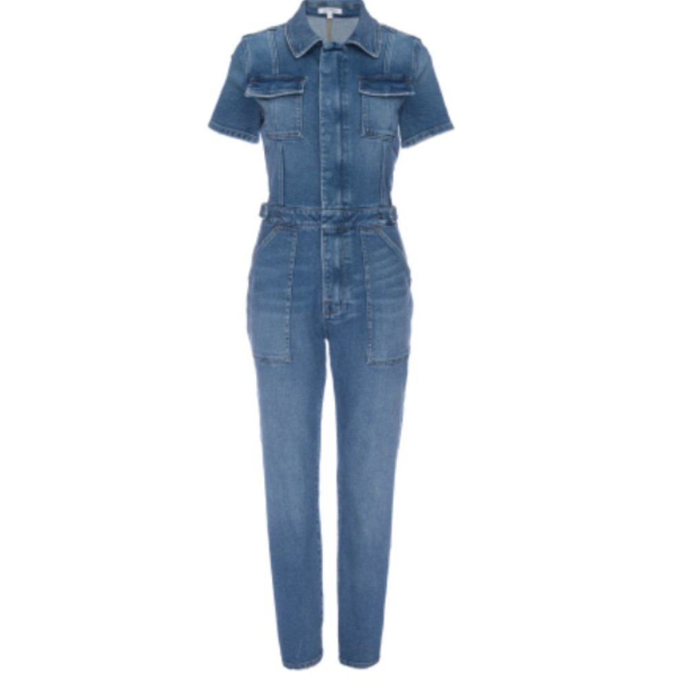 Good American Fit For Success Jumpsuit Blue 274 NWOT